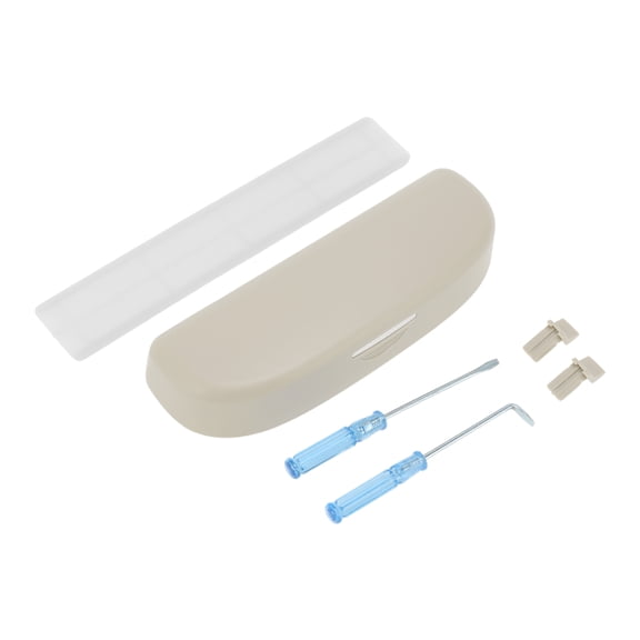 Unique Bargains Car Sunglasses Case for Renault Arkana 2021-2022 Eyeglasses Holder Storage Box ABS Plastic Beige 1 Set