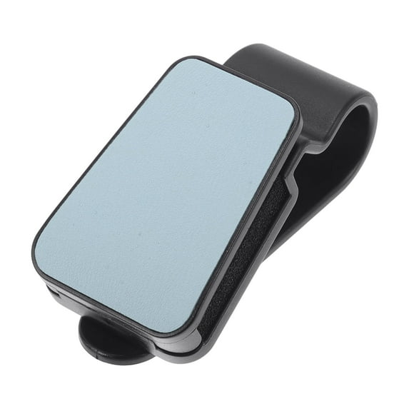 Unique Bargains Car Sunglasses Clip Universal Sun Visor Eyeglasses Holder Clip ABS,Microfiber Leather Light Blue 8x3.9cm 1 Pcs