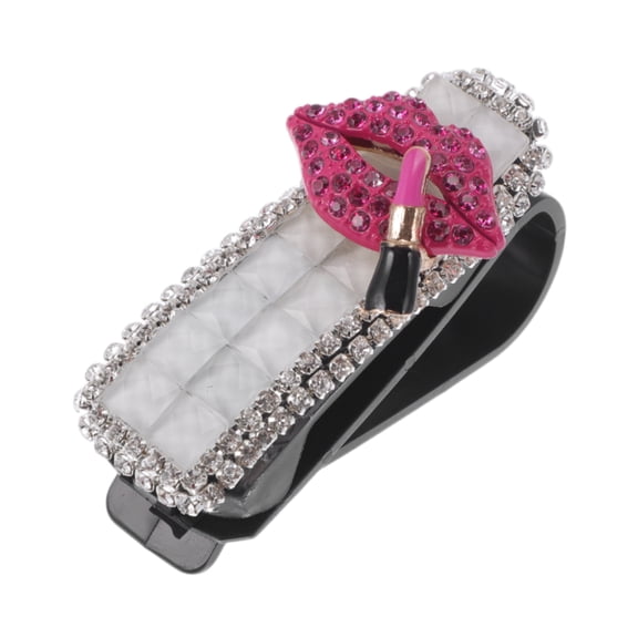 Unique Bargains Car Sunglasses Clip Universal Sun Visor Sunglasses Holder for Car ABS,Diamond White 7x2.5cm 1 Pcs