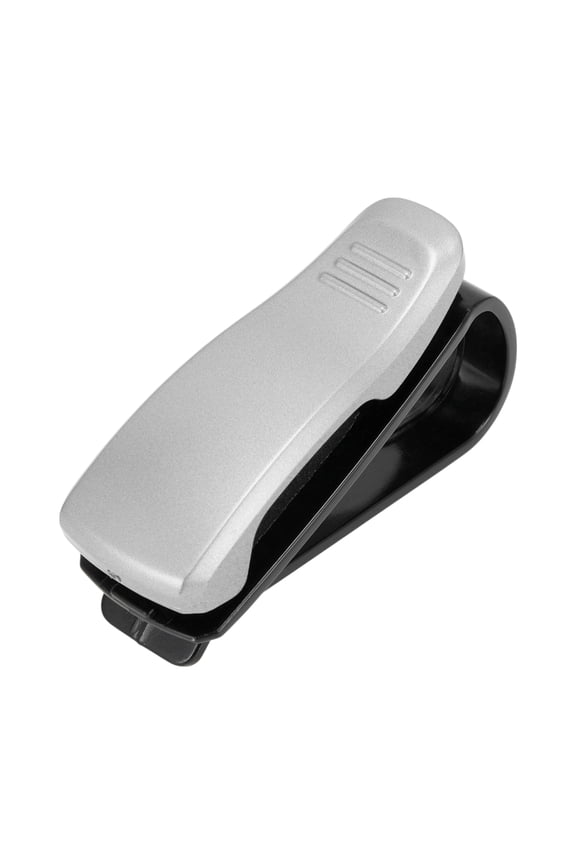 Car Sunglasses Clip Universal Sun Visor Sunglasses Holder for Car ABS Silver Tone 6.5x2cm 1 Pcs