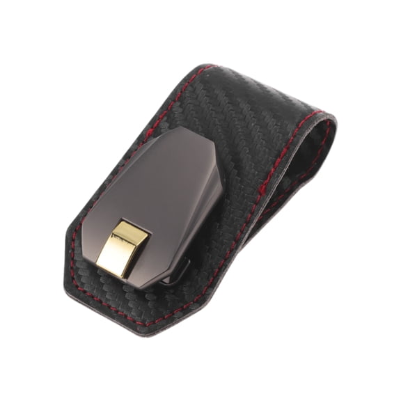 Unique Bargains Car Sunglasses Clip Universal Sun Visor Sunglasses Holder for Car Microfiber Leather Metal Carbon Fiber Pattern 8x4.5cm 1 Pcs