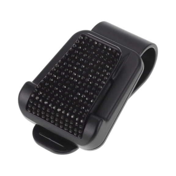 Unique Bargains Car Sunglasses Clip Universal Sun visor Eyeglasses Holder Clip ABS Rhinestone Black Black 7.5x5cm/2.95"x1.97" 1 Pcs