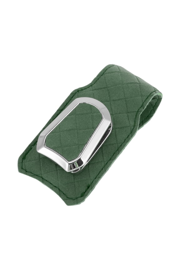 Car Sunglasses Clip with Magnetic Universal Sun Visor Eyeglasses Holder Clip Suede/Metal Plaid/Green 9x4.5cm 1 Pcs