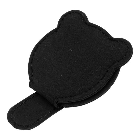 Unique Bargains Car Sunglasses Clip with Magnetic Universal Sun Visor Sunglasses Holder for Car Suede Black 10x6.1cm 1 Pcs