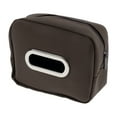 thumbnail image 1 of Unique Bargains Car Tissue Holder Car Tissue Box Organizer Nappa Leather 6.89"x5.12"x2.76" Brown 1 Pc, 1 of 6