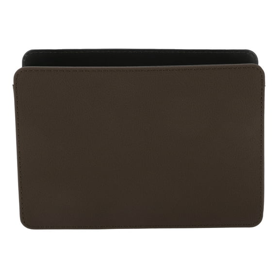 Unique Bargains Car Trash Can Hanging Car Door Back Seats Faux Leather Trash Bin Dark Brown 1pcs