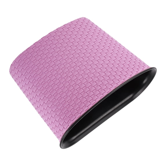 Unique Bargains Car Trash Can Hanging Car Door Trash Bin Weaving Pattern Pink Purple 1 Pcs