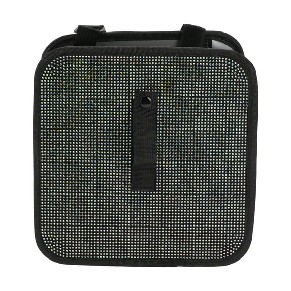 Unique Bargains Car Trash Can Hanging Front Rear Seats Rhinestone Trash Bin Multicolor 1 Pcs