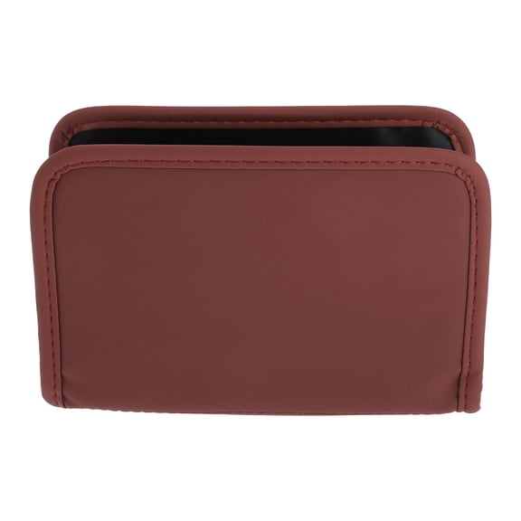 Unique Bargains Car Trash Can Hanging and Foldable Front Rear Seats Back Trash Bin Red 1pcs