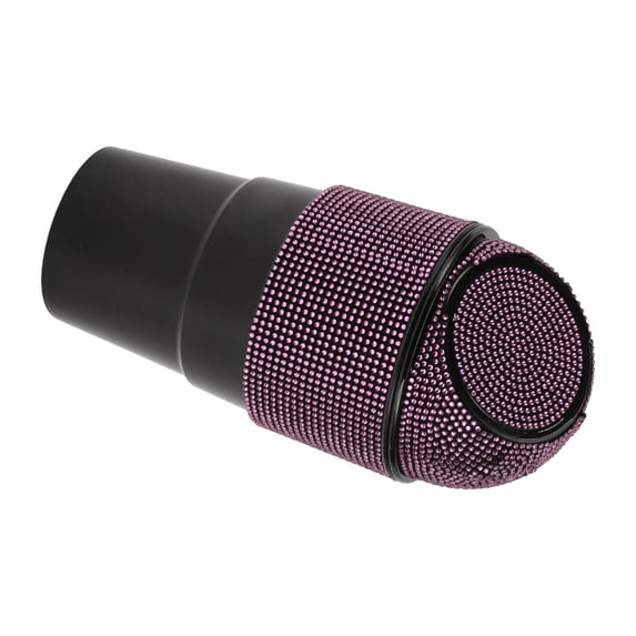 Unique Bargains Car Trash Can Rhinestones Portable Car Cup Holder Trash Bin Pink Black 1pcs