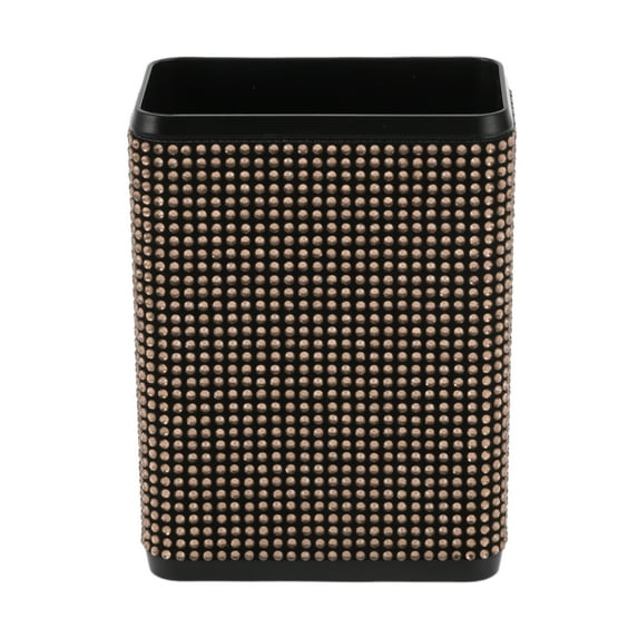 Unique Bargains Car Trash Can with Hook and Back Clip Hanging Plastic Trash Bin Champagne 1 Pcs