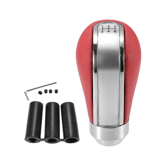 Unique Bargains Car Truck 5 Speed Gear Shift Knob Universal 9cm 3.54" Manual Transmission Aluminum Alloy Red