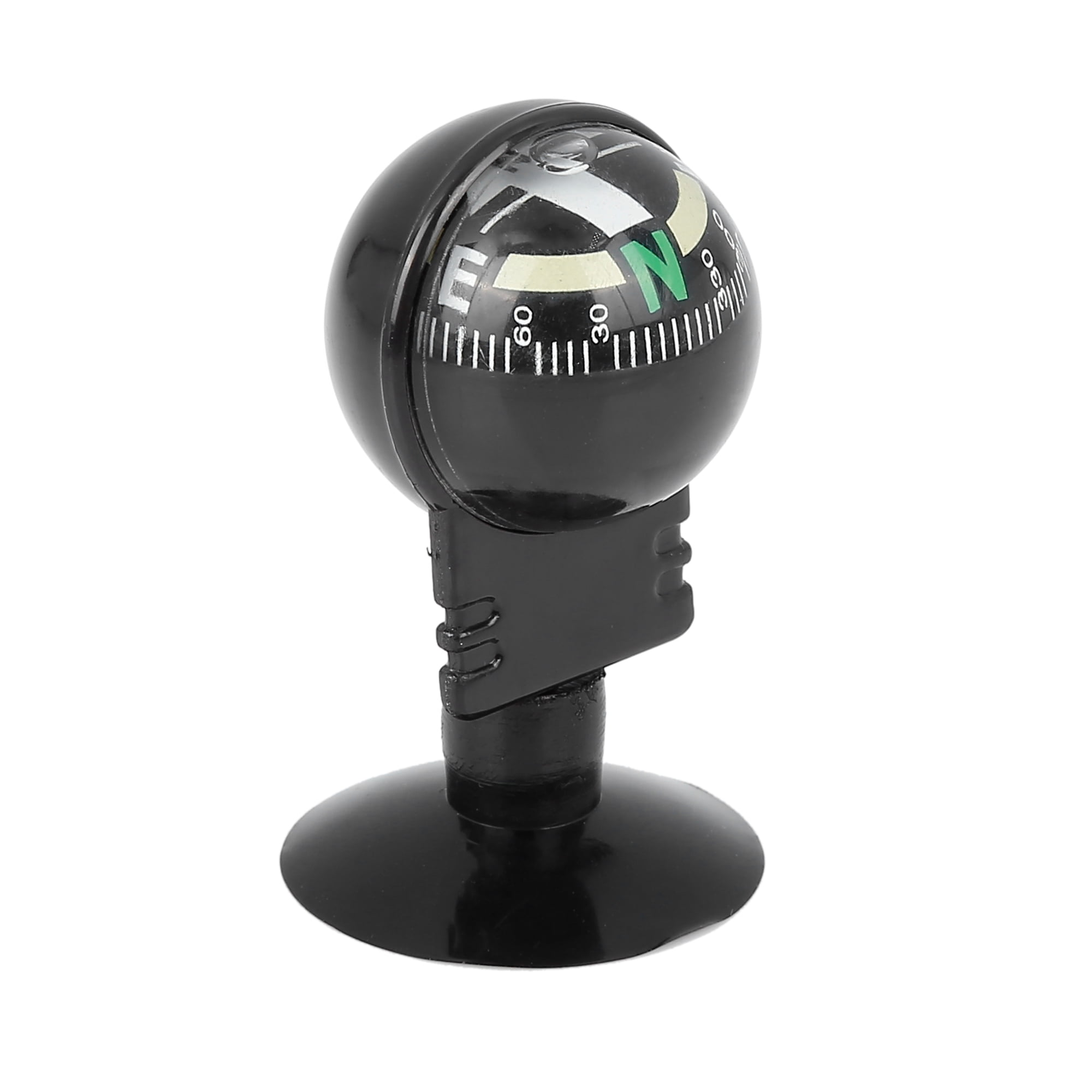 Unique Bargains Car Vehicle Compass Ball Sucker Dashboard Mount Navigation Black