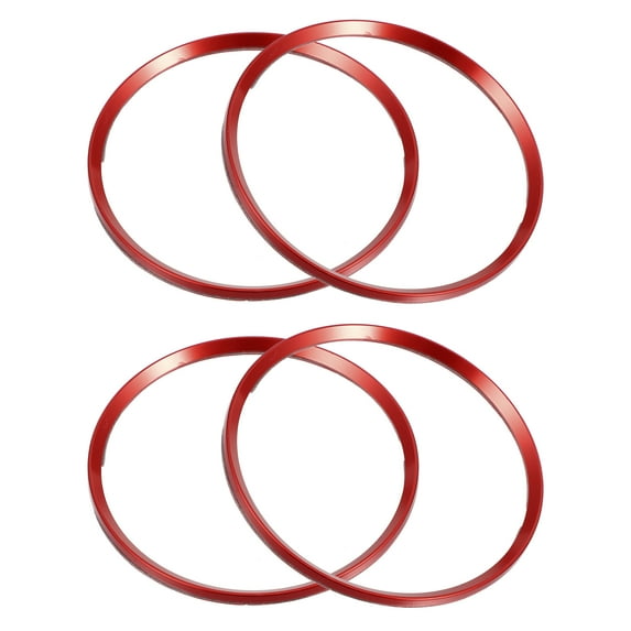 Unique Bargains Car Wheel Hub Center Cap Ring for Cadillac XT5 SRX XTS ATS CT6 Aluminum Alloy Red (Set of 4)
