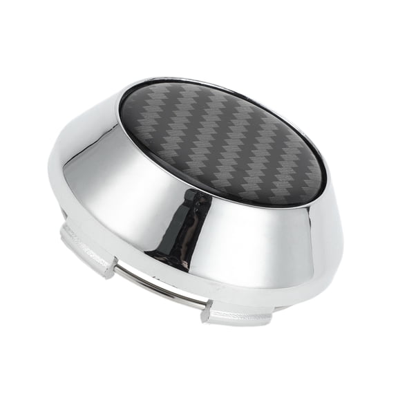 Unique Bargains Car Wheel Hub Center Caps 65mm 2.56" OD Center Hub Cover Plastic Carbon Fiber Pattern Silver Tone