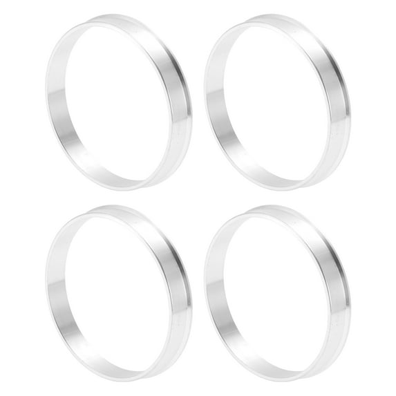 Unique Bargains Car Wheel Hub Centric Rings Wheels Center Shaft Shock Absorbing Hubrings Aluminum Alloy Silver Tone Durable OD 63.4mm to ID 59.6mm