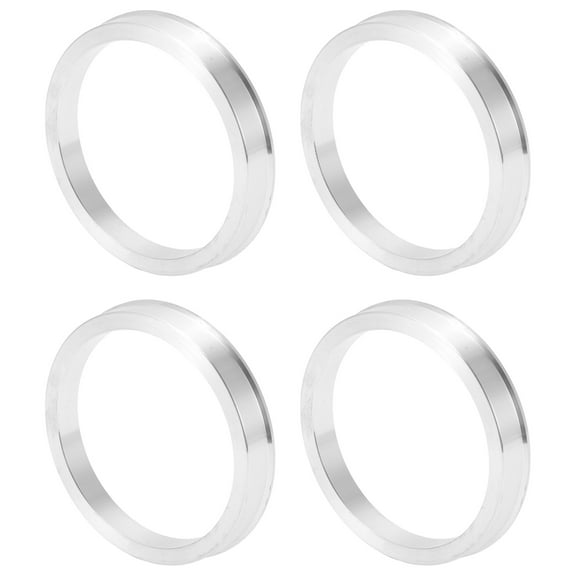 Unique Bargains Car Wheel Hub Centric Rings Wheels Center Shaft Shock Absorbing Hubrings Aluminum Alloy Silver Tone Durable OD 66.1mm to ID 56.6mm