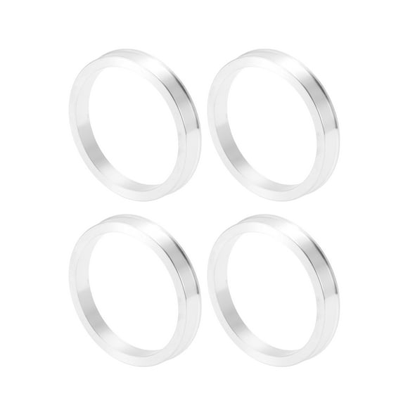 Unique Bargains Car Wheel Hub Centric Rings Wheels Center Shaft Shock Absorbing Hubrings Aluminum Alloy Silver Tone Durable OD 68.1mm to ID 58.6mm