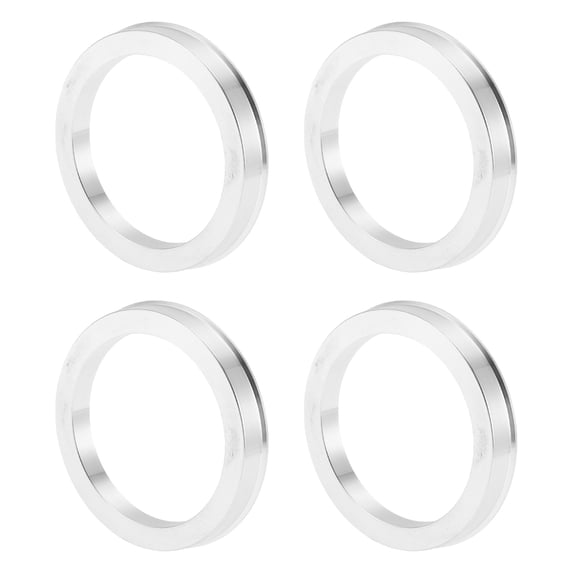 Unique Bargains Car Wheel Hub Centric Rings Wheels Center Shaft Shock Absorbing Hubrings Aluminium Alloy Silver Tone Durable OD 71.1mm to ID 56.6mm