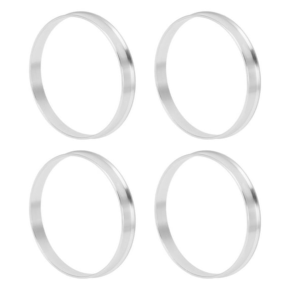 Unique Bargains Car Wheel Hub Centric Rings Wheels Center Shaft Shock Absorbing Hubrings Aluminium Alloy Silver Tone Durable OD 75.1mm to ID 72.6mm