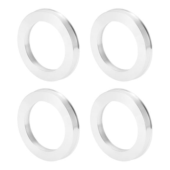 Unique Bargains Car Wheel Hub Centric Rings Wheels Center Shaft Shock Absorbing Hubrings Aluminium Alloy Silver Tone Durable OD 79.6mm to ID 56.6mm