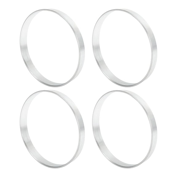 Unique Bargains Car Wheel Hub Centric Rings OD 79.6mm to ID 78.1mm Wheels Center Shaft Shock Absorbing Hubrings Aluminium Alloy Silver Tone Durable