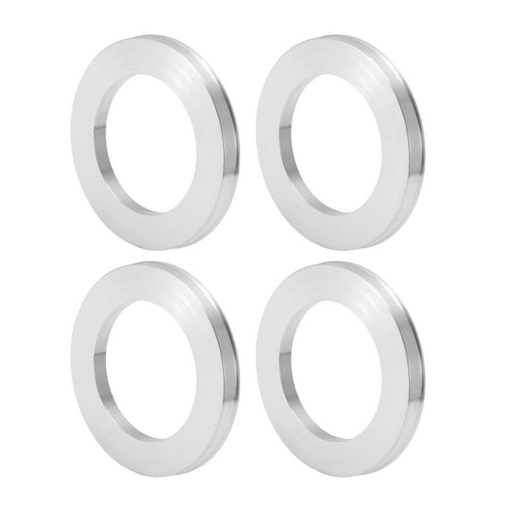Unique Bargains Car Wheel Hub Centric Rings Wheels Center Shaft Shock Absorbing Hubrings Aluminum Alloy Silver Tone Durable OD 100.1mm to ID 66.6mm