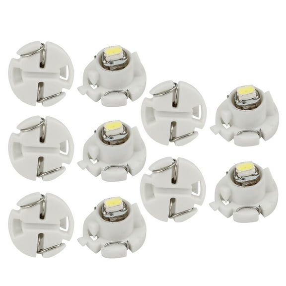 Unique Bargains Car White 1 3020 Instrument Board Dashboard Lamp T4.2 10 Pcs Internal