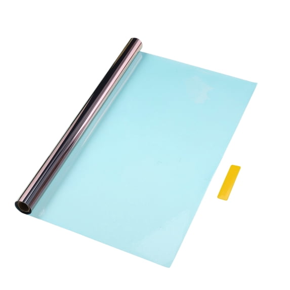 Unique Bargains Car Window Tint Film Chameleon 9.84 ft x 19.69 inch Privacy Film PET Light Blue 1 Pc VLT 75% IRR 91% UVR 99.5%