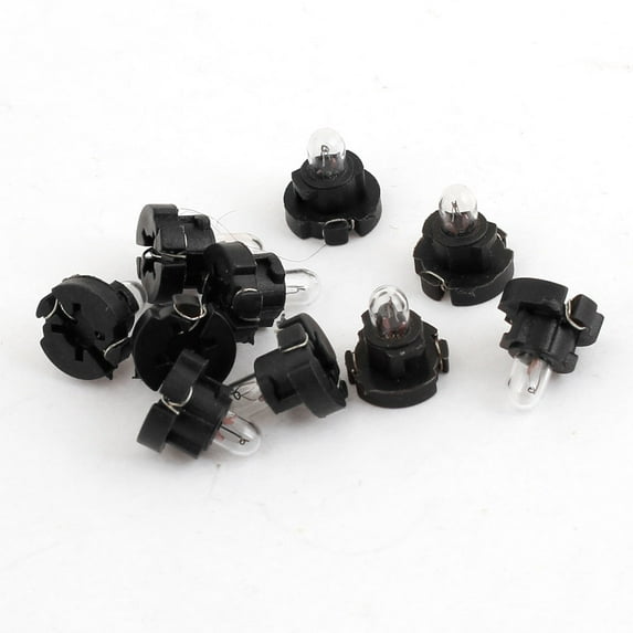 Unique Bargains Car Yellow T3 Side Light Bulb Dashboard Packing Lamp 10 Pcs