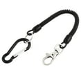 thumbnail image 1 of Carabiner Hook Lobster Clasp Black Coil Lanyard  Key Chain, 1 of 6