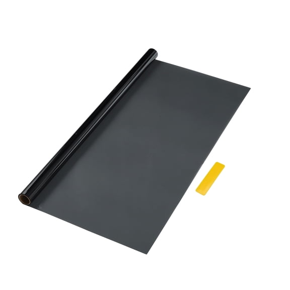 Unique Bargains Carbon 2 PLY Car Window Tint Film VLT 34% IRR 45% UVR 46% Black 6.56ft x 11.8in Privacy Film 2mil PET 1 Pcs