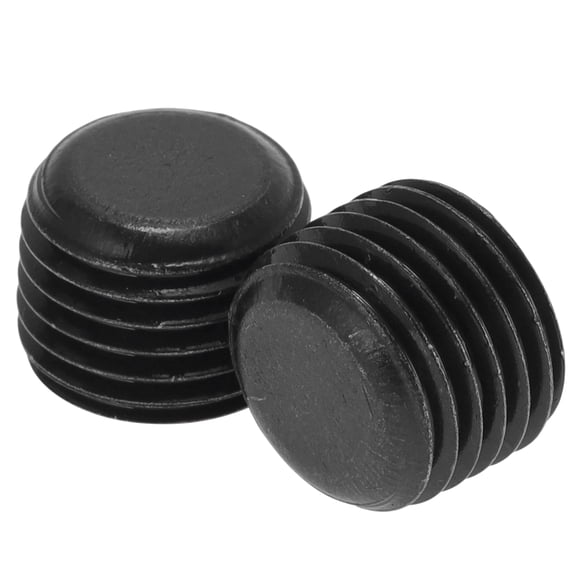 Unique Bargains Carbon Steel Brass Pipe Fittings 1/4"NPT Hexagon socket plug 10mm Length 2 Pcs