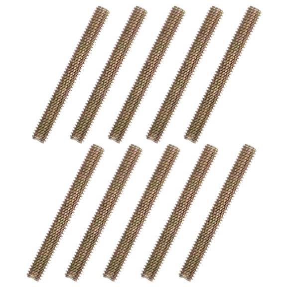 Unique Bargains Carbon Steel Fully Threaded Rod Thread 5/16"-18 Length 3" 10 Pcs