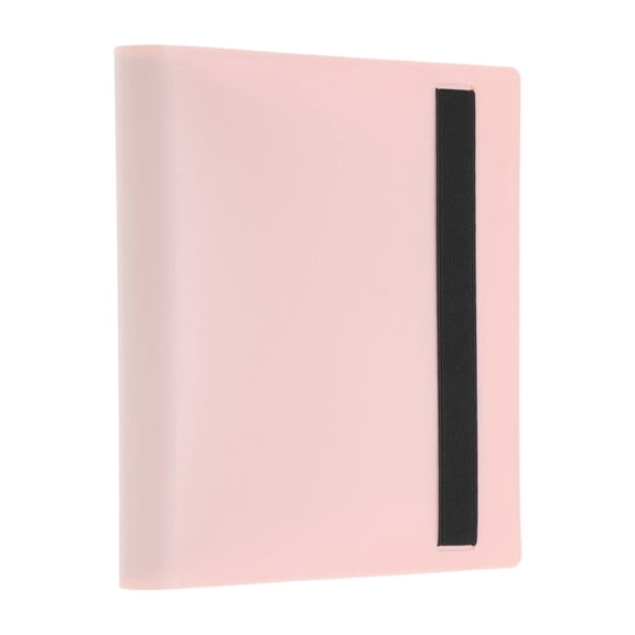 Unique Bargains Card Binder with 160 Card Capacity 4 Pockets and 20 Pages ["Pink"]