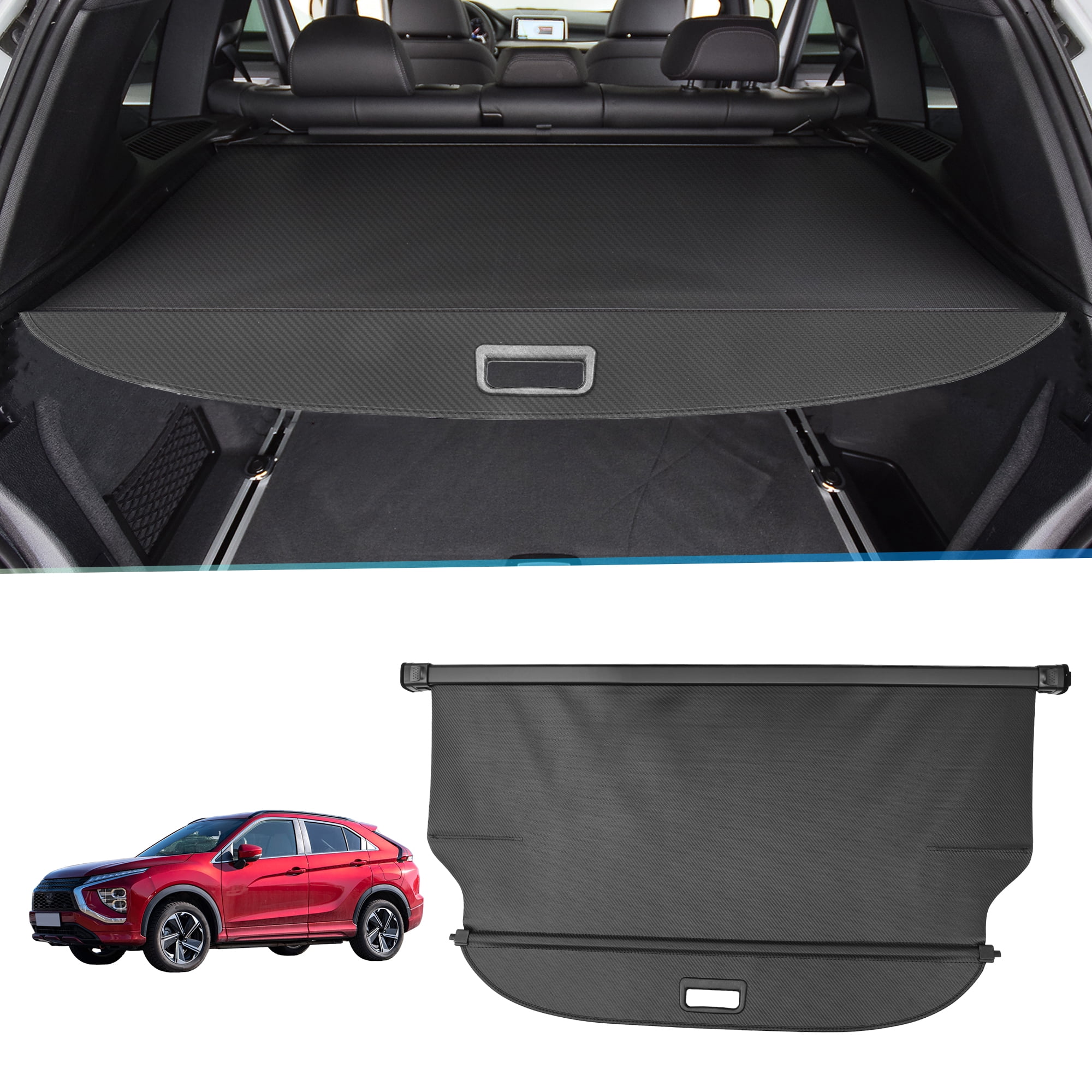 Unique Bargains Cargo Cover Rear Trunk Shield for Mitsubishi Eclipse Cross 2018-2023 Black