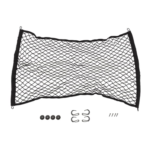 Unique Bargains Cargo Net 39.37"x15.74" Car Storage Net Large Capacity Car Storage Mesh Bag Organiser for Campervans Truck Highly Elastic Mesh Black 1 Set