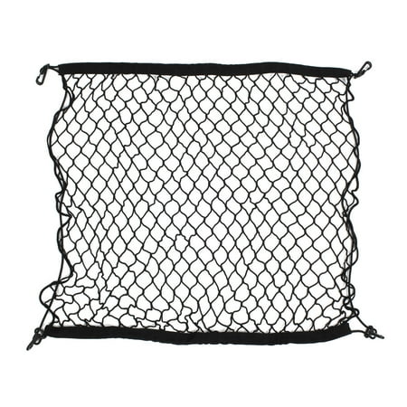 Unique Bargains Cargo Net Luggage Car Trunk ATV Storage Grid Net Equipment Black 28" x 28"