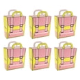 thumbnail image 1 of Unique Bargains Cartoon Backpack Shape Gift Bags 6 Pcs Pink, 1 of 5
