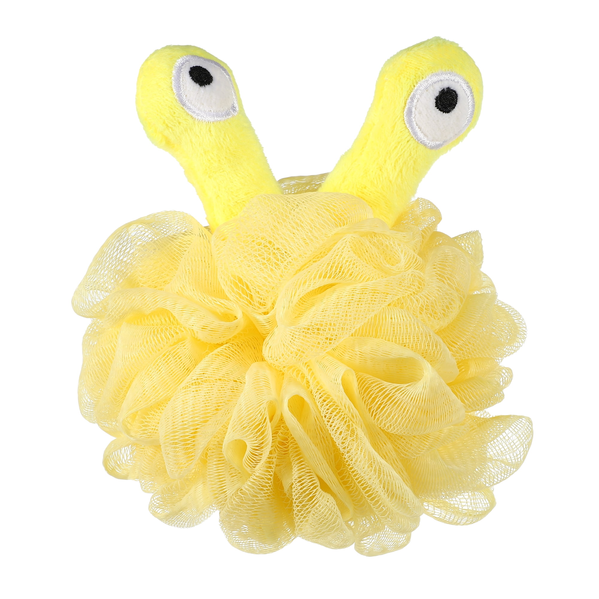 Unique Bargains Cartoon Bath Loofah Sponge Body Puffs for Shower 5.51"x4.72" Yellow