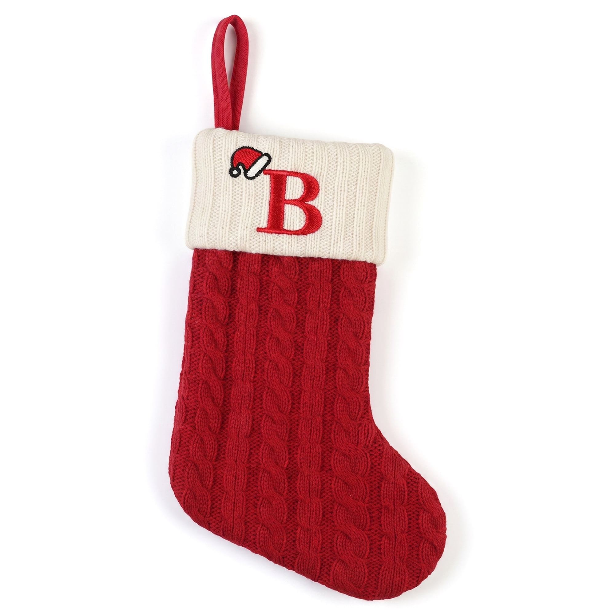 Unique Bargains Cartoon Christmas Luxury Grand Hearth Accent Stocking Letter B 8"