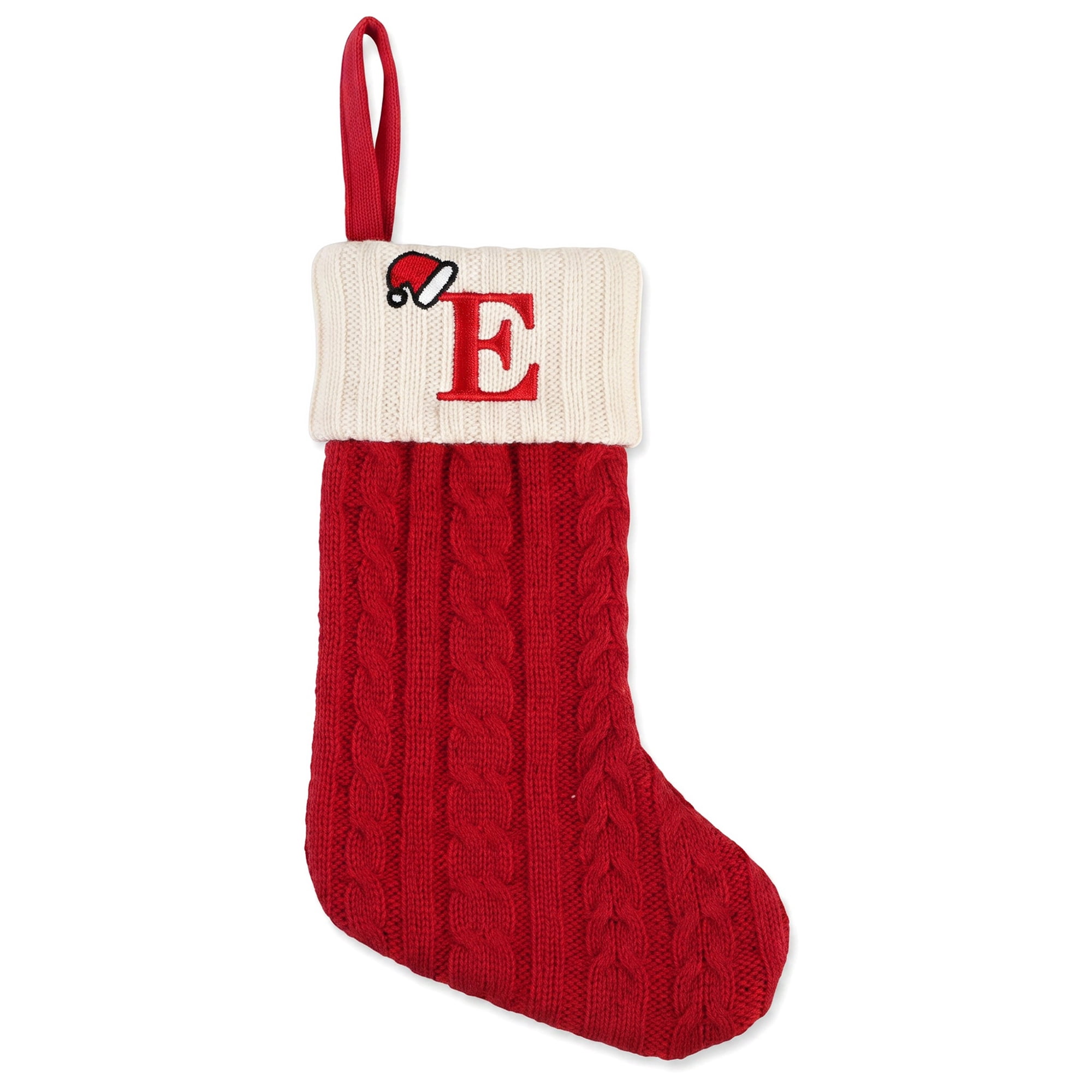 Unique Bargains Cartoon Christmas Luxury Grand Hearth Accent Stocking Letter E 8"