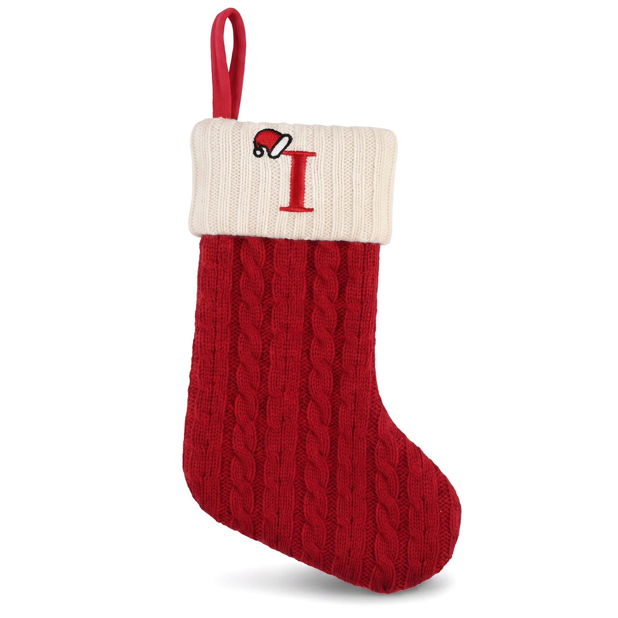 Unique Bargains Cartoon Christmas Luxury Grand Hearth Accent Stocking Letter I 8"
