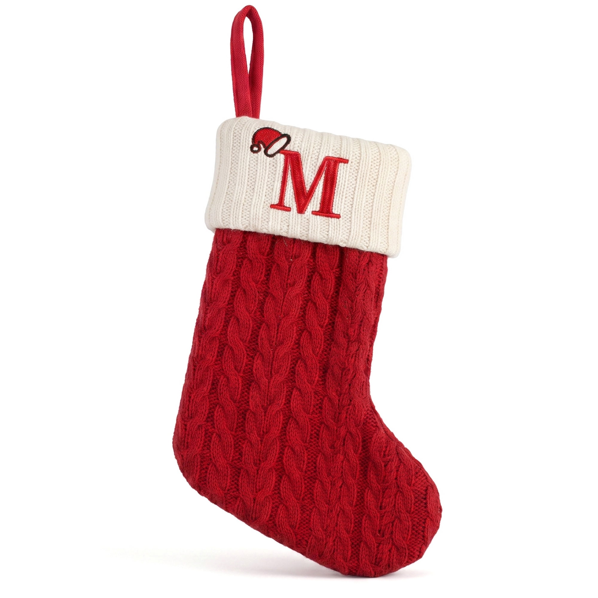 Unique Bargains Cartoon Christmas Luxury Grand Hearth Accent Stocking Letter M 8"