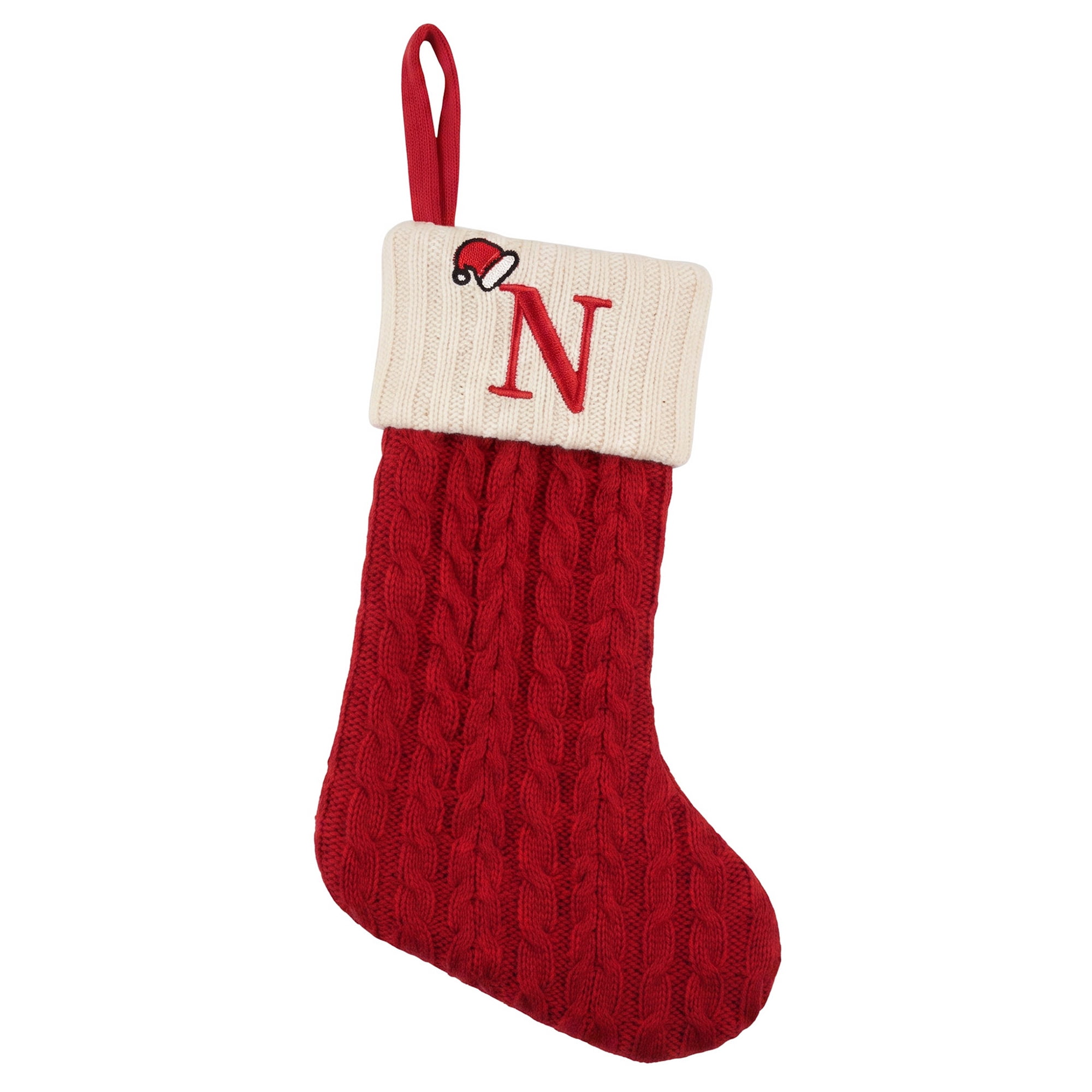 Unique Bargains Cartoon Christmas Luxury Grand Hearth Accent Stocking Letter N 8"