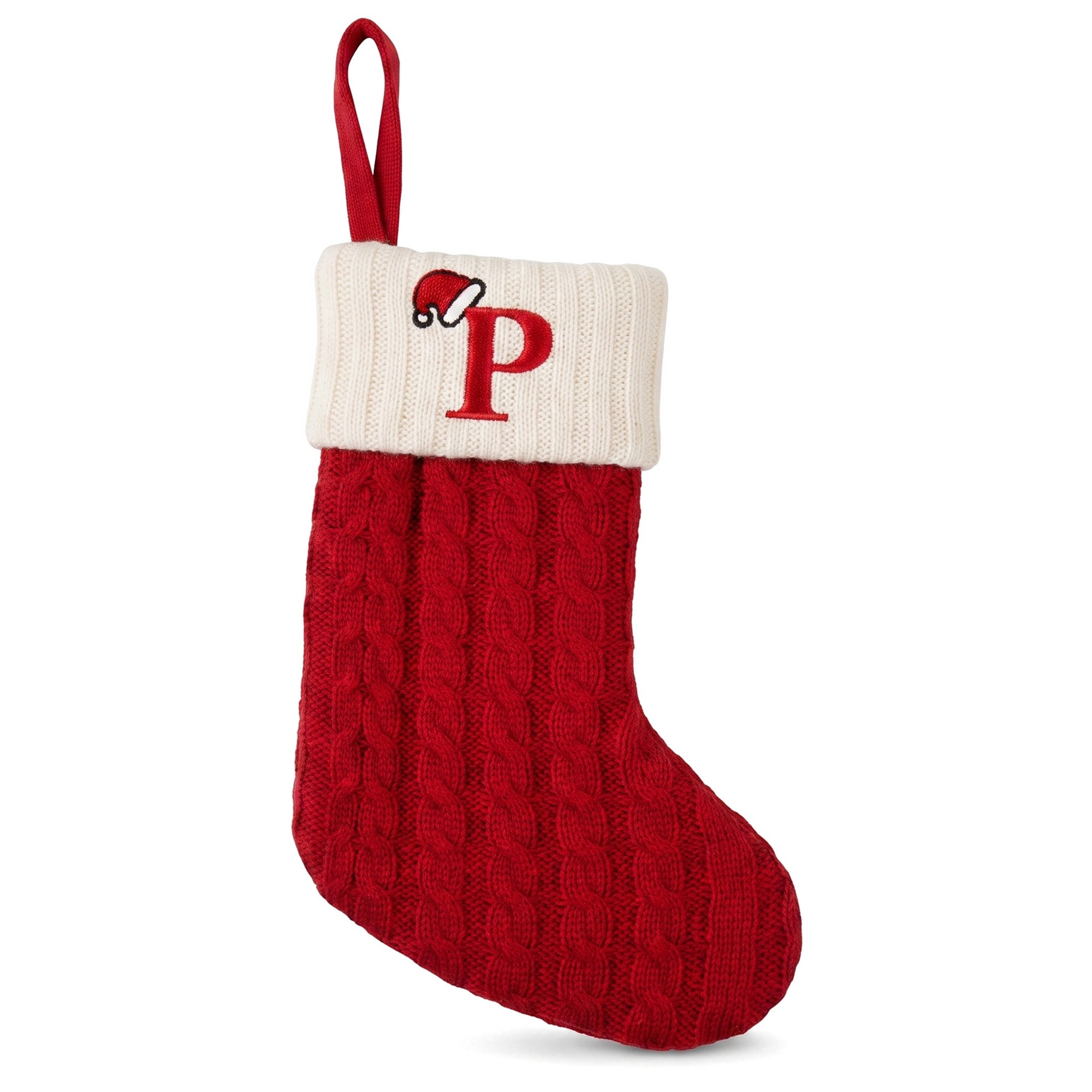 Unique Bargains Cartoon Christmas Luxury Grand Hearth Accent Stocking Letter P 8"