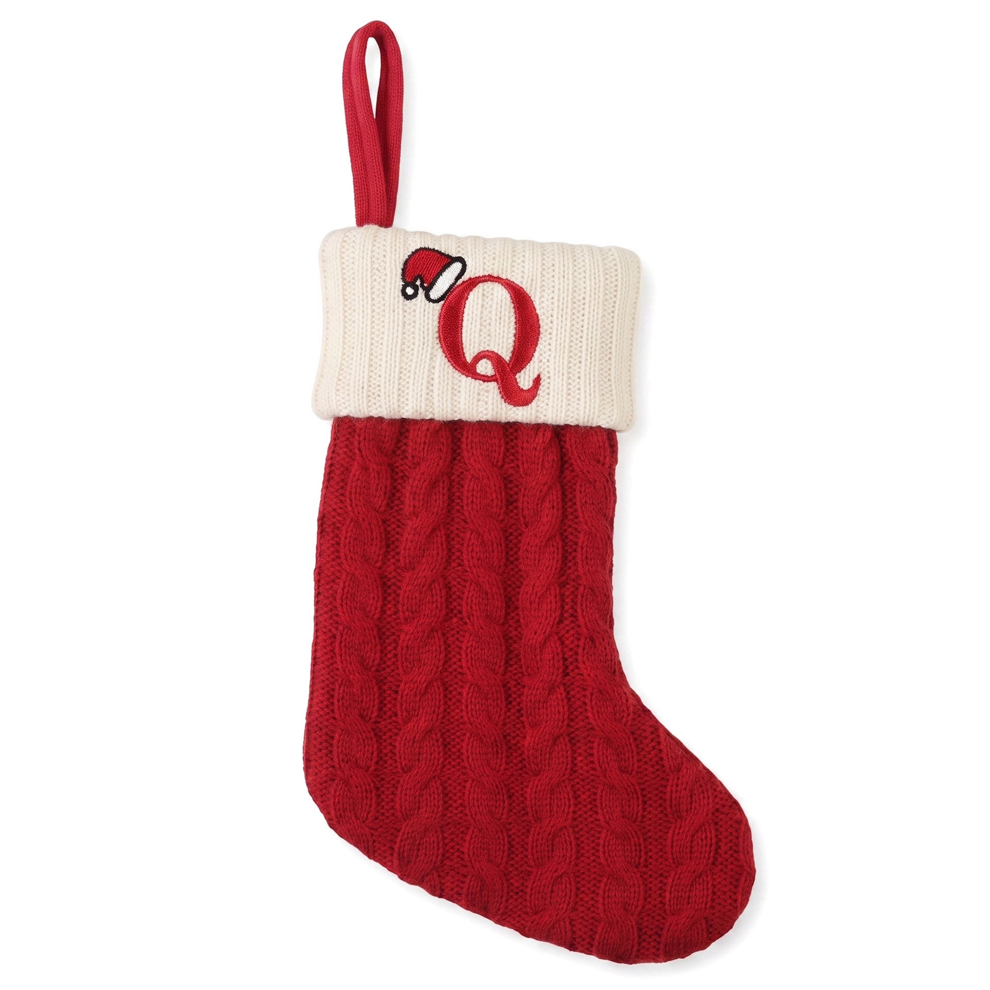 Unique Bargains Cartoon Christmas Luxury Grand Hearth Accent Stocking Letter Q 8"