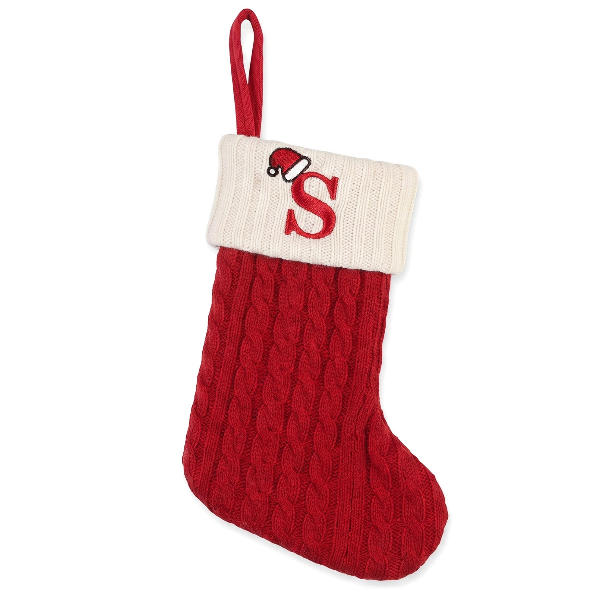 Unique Bargains Cartoon Christmas Luxury Grand Hearth Accent Stocking Letter S 8"
