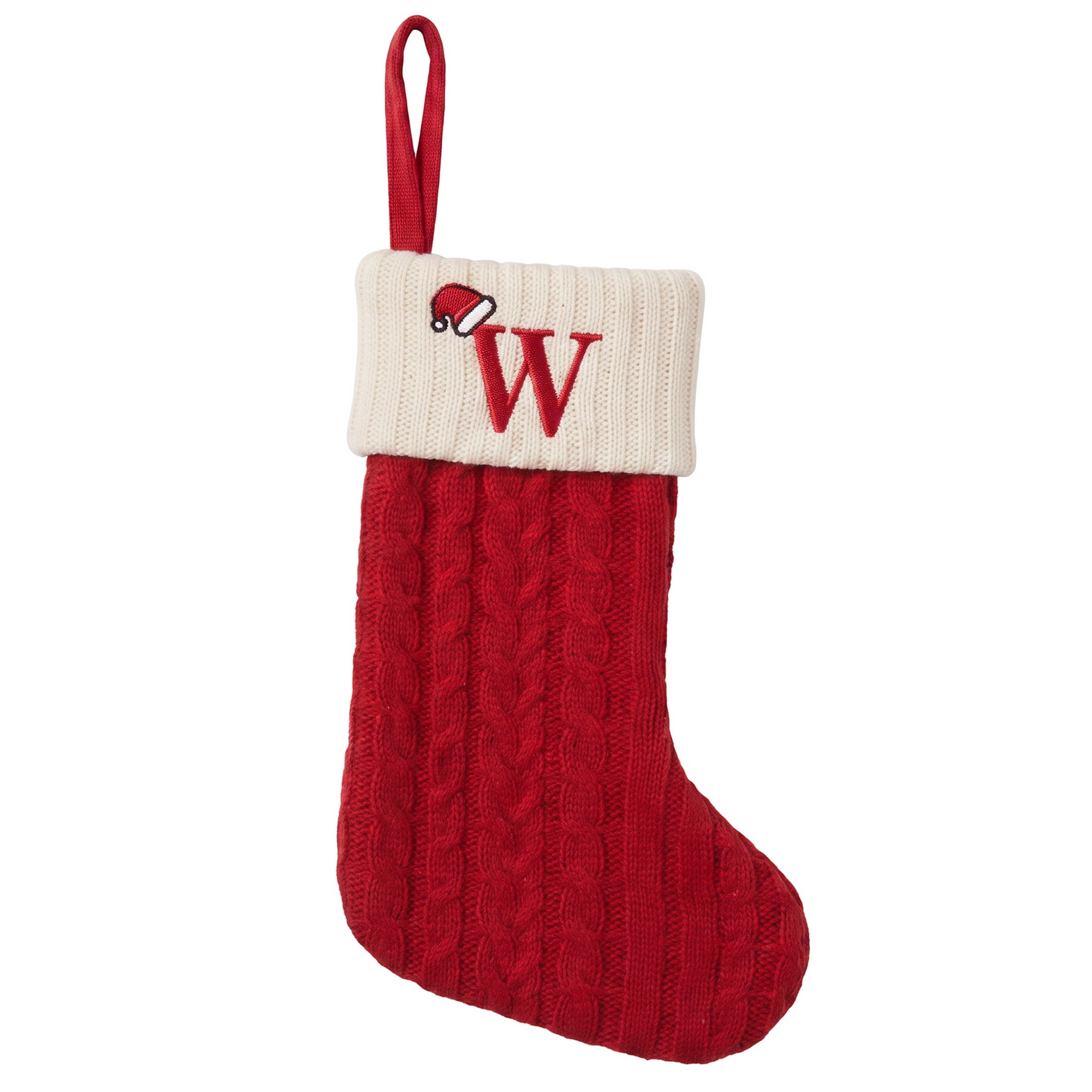 Unique Bargains Cartoon Christmas Luxury Grand Hearth Accent Stocking Letter W 8"