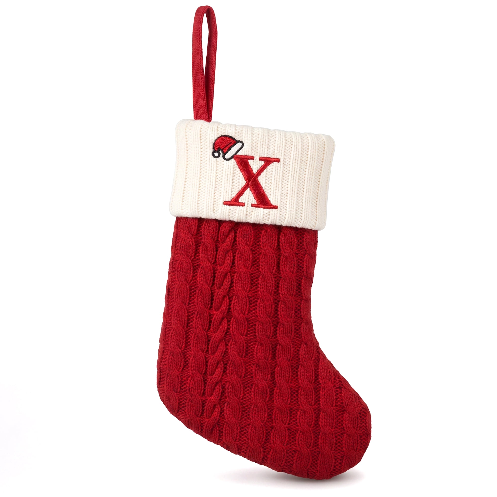 Unique Bargains Cartoon Christmas Luxury Grand Hearth Accent Stocking Letter X 8"